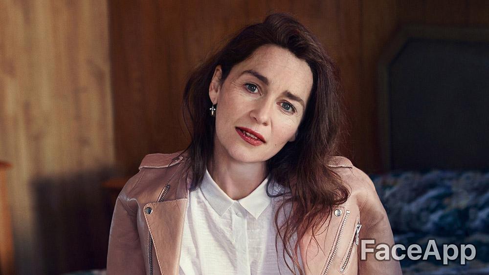 Эмилия Кларк FaceApp