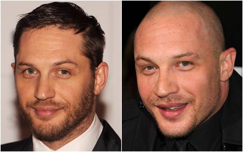 Tom Hardy shaved